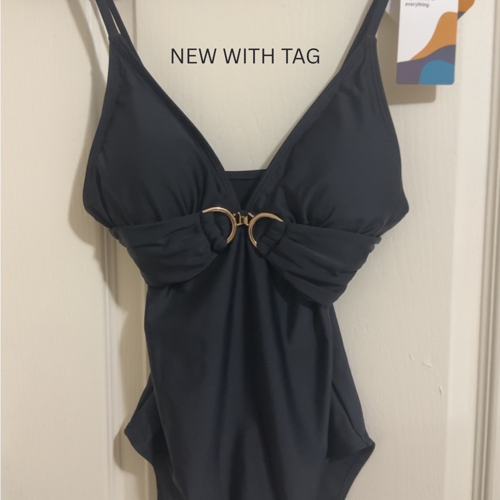 Elegant Black One-Piece Swimsuit